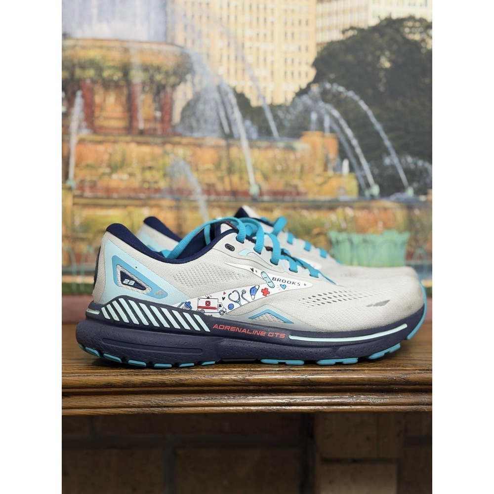 Brooks Adrenaline GTS 23 Women's 11 B *First Responders* Blue Gray 1203811B052